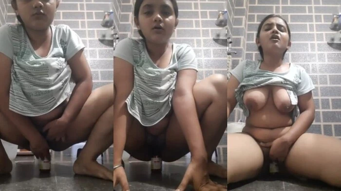Desi Horny Bitch Putting Bottle Inside Her Pussy Viral Sex Video HD